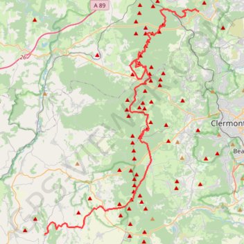 Itinéraire Volvic - gr 441 puis 30, distance, dénivelé, altitude, carte, profil, trace GPS