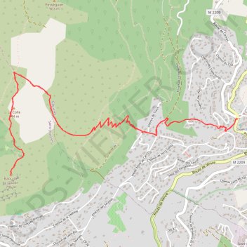 Itinéraire Baou de la Gaude, distance, dénivelé, altitude, carte, profil, trace GPS