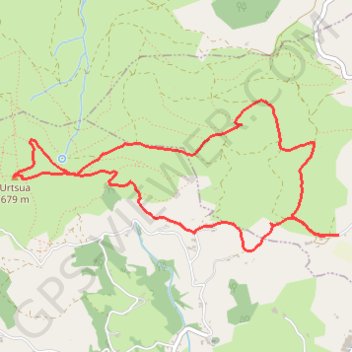 Itinéraire Mont Ursuya depuis Mendionde, distance, dénivelé, altitude, carte, profil, trace GPS