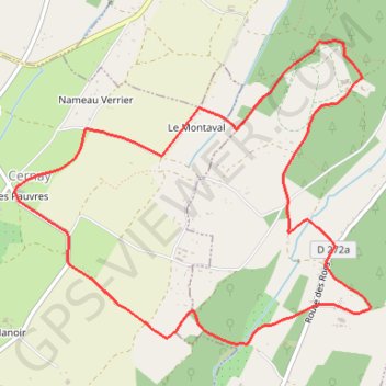 Itinéraire À l'Est de Cernay, distance, dénivelé, altitude, carte, profil, trace GPS