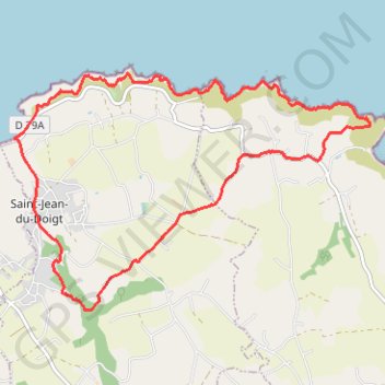Itinéraire Saint Jean du Doigt - Beg ar Fry, distance, dénivelé, altitude, carte, profil, trace GPS