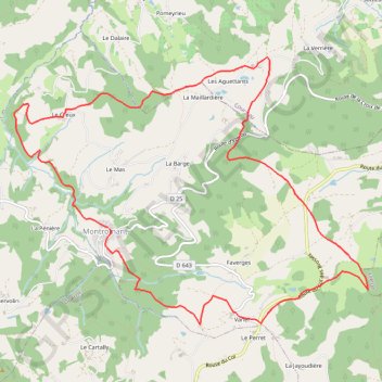 Itinéraire Montromant, distance, dénivelé, altitude, carte, profil, trace GPS