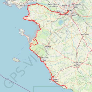 Itinéraire Nantes Cyclisme, distance, dénivelé, altitude, carte, profil, trace GPS