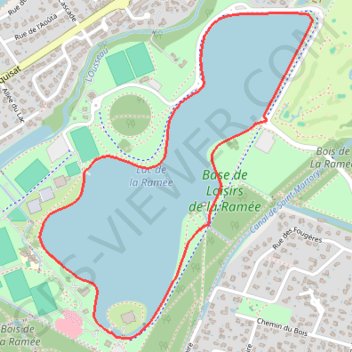 Itinéraire Tour du lac de la Ramée, distance, dénivelé, altitude, carte, profil, trace GPS