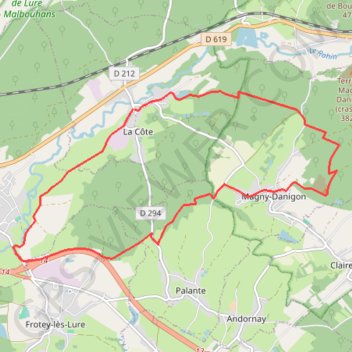 Itinéraire La Côte - Boucle sans difficulté, distance, dénivelé, altitude, carte, profil, trace GPS