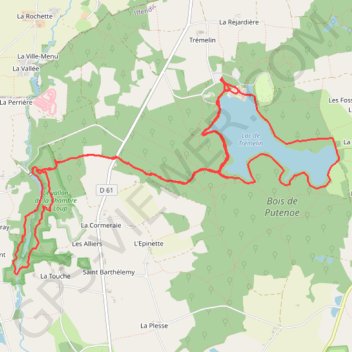 Itinéraire Lac de Trémelin et La chambre au Loup, distance, dénivelé, altitude, carte, profil, trace GPS