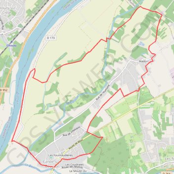 Itinéraire Val de Loire, Candé-sur-Beuvron, entre fleuve et châteaux, distance, dénivelé, altitude, carte, profil, trace GPS