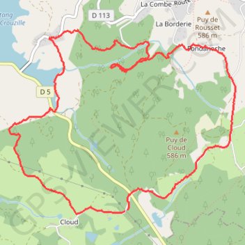 Itinéraire Randonnée à Cloud, distance, dénivelé, altitude, carte, profil, trace GPS