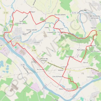 Itinéraire Casseneuil, le circuit des trois rivières - Pays de la vallée du Lot, distance, dénivelé, altitude, carte, profil, trace GPS