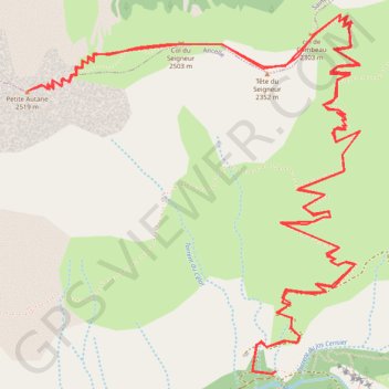 Itinéraire Petite Autane, distance, dénivelé, altitude, carte, profil, trace GPS