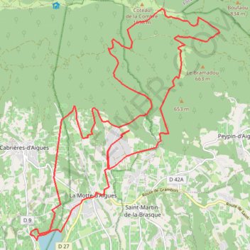 Itinéraire Luberon : source de Mirail, distance, dénivelé, altitude, carte, profil, trace GPS