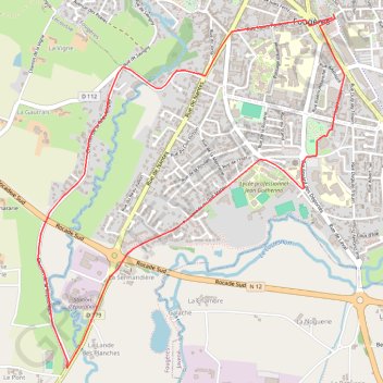 Itinéraire Fougères, distance, dénivelé, altitude, carte, profil, trace GPS