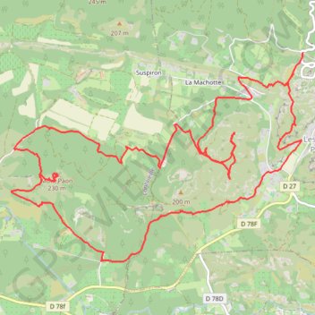 Itinéraire Les Baux de Provence et le Mont Paon, distance, dénivelé, altitude, carte, profil, trace GPS