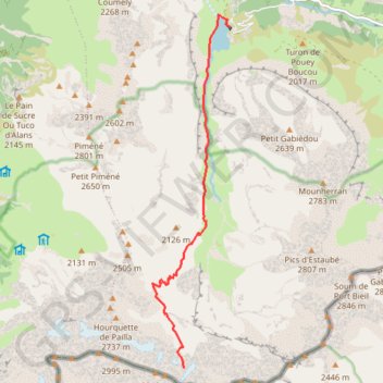 Itinéraire Pic de Pineta, distance, dénivelé, altitude, carte, profil, trace GPS