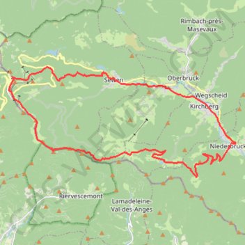 Itinéraire Petit tour dans la vallée de Masevaux, distance, dénivelé, altitude, carte, profil, trace GPS