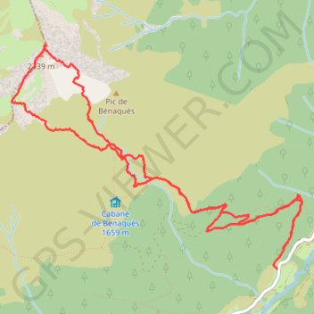 Itinéraire Pic de Montaigu, distance, dénivelé, altitude, carte, profil, trace GPS