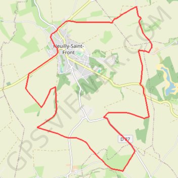 Itinéraire Autour de Neuilly-Saint-Front, distance, dénivelé, altitude, carte, profil, trace GPS