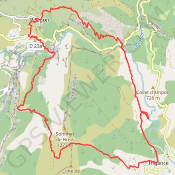 Itinéraire Rougon rougon par rancoumas et trigance, distance, dénivelé, altitude, carte, profil, trace GPS