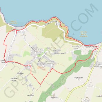 Itinéraire Boucle Poul Rodou-Moulin de la Rive, distance, dénivelé, altitude, carte, profil, trace GPS