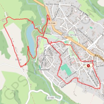 Itinéraire Neris, distance, dénivelé, altitude, carte, profil, trace GPS