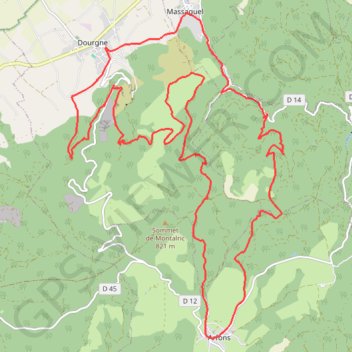 Itinéraire Le Cros - Massaguel, distance, dénivelé, altitude, carte, profil, trace GPS
