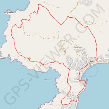 Itinéraire La Tour de Capanella et Porto Pollo à Serra di Ferro, distance, dénivelé, altitude, carte, profil, trace GPS