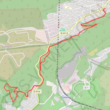 Itinéraire Rando Carnoux - les Gorguettes - Carnoux, distance, dénivelé, altitude, carte, profil, trace GPS