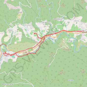 Itinéraire Haut Languedoc - Voie Verte - Mons La Trivalle - Ollargues, distance, dénivelé, altitude, carte, profil, trace GPS