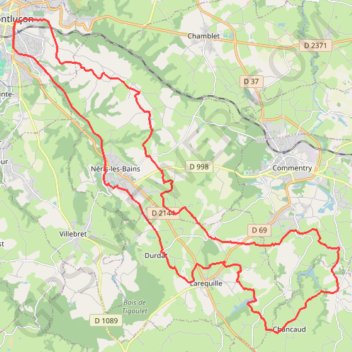 Itinéraire La Ganne, distance, dénivelé, altitude, carte, profil, trace GPS