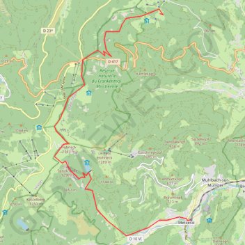 Itinéraire Arête des Spitzkoepfe, distance, dénivelé, altitude, carte, profil, trace GPS