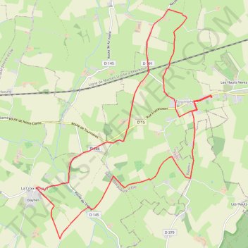 Itinéraire 1 - Un Petit Tour'Nieres Parcours 14km, distance, dénivelé, altitude, carte, profil, trace GPS