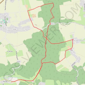 Itinéraire Randonnée Bois d'Ennenbourg, distance, dénivelé, altitude, carte, profil, trace GPS
