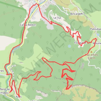 Itinéraire Boucle de Seix via Château de Mirabat, distance, dénivelé, altitude, carte, profil, trace GPS