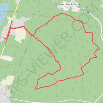 Itinéraire Messanges côté forêt, distance, dénivelé, altitude, carte, profil, trace GPS