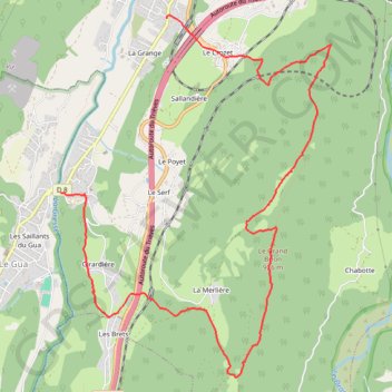 Itinéraire Grand Brion en traversée depuis Vif, distance, dénivelé, altitude, carte, profil, trace GPS