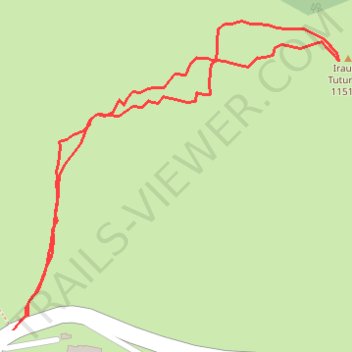 Itinéraire Le pic d'Iraukotuturru depuis le col d'irau, distance, dénivelé, altitude, carte, profil, trace GPS