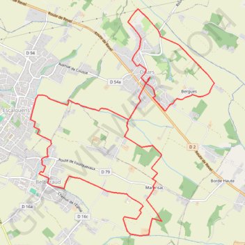 Itinéraire 2 - TrailOdars_2023_17km, distance, dénivelé, altitude, carte, profil, trace GPS