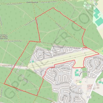 Itinéraire Lésigny (entrée de l'allée Dauphine), distance, dénivelé, altitude, carte, profil, trace GPS