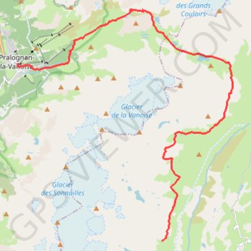 Itinéraire Rando Refuge de l'arpont - Pralongnan, distance, dénivelé, altitude, carte, profil, trace GPS