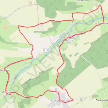 Itinéraire La Quesnoye - Morienne, distance, dénivelé, altitude, carte, profil, trace GPS
