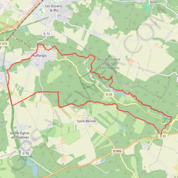 Itinéraire Vaux de Cernay, distance, dénivelé, altitude, carte, profil, trace GPS