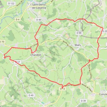 Itinéraire Rand'autome de la Savate Chandonnaise - Chandon, distance, dénivelé, altitude, carte, profil, trace GPS