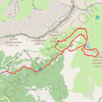 Itinéraire Pointe Noire de Pormenaz, distance, dénivelé, altitude, carte, profil, trace GPS