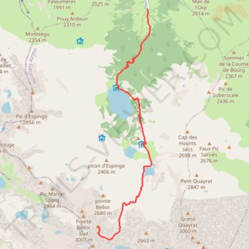 Itinéraire carte_sans_nom, distance, dénivelé, altitude, carte, profil, trace GPS