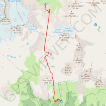 Itinéraire PRALOGNAN, distance, dénivelé, altitude, carte, profil, trace GPS