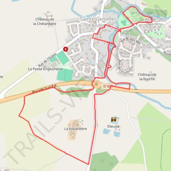 Itinéraire Circuit Sainte-Gemmes-d'Andigné, distance, dénivelé, altitude, carte, profil, trace GPS