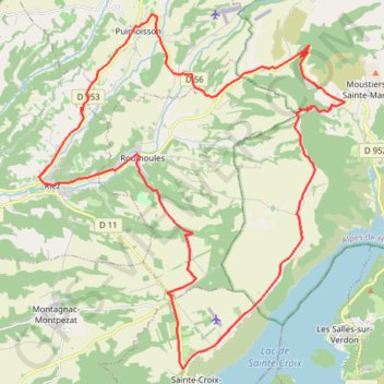 Itinéraire La romaine - Alpes de Haute-Provence, distance, dénivelé, altitude, carte, profil, trace GPS