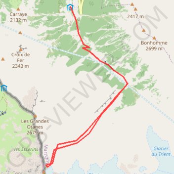 Itinéraire Pointe de Bron / Béron, distance, dénivelé, altitude, carte, profil, trace GPS