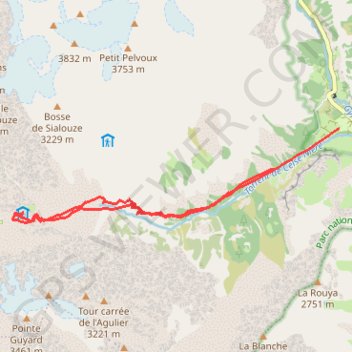 Itinéraire Refuge du Sélé, distance, dénivelé, altitude, carte, profil, trace GPS