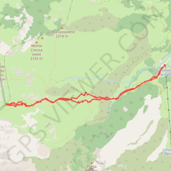 Itinéraire Monte Chiamossero, distance, dénivelé, altitude, carte, profil, trace GPS